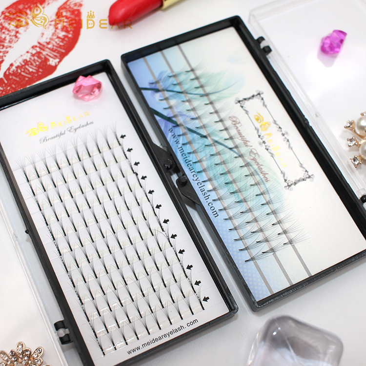 Soft and natural curl B C D thickness 0.05 0.10mm eyelash extension clusters with own brand